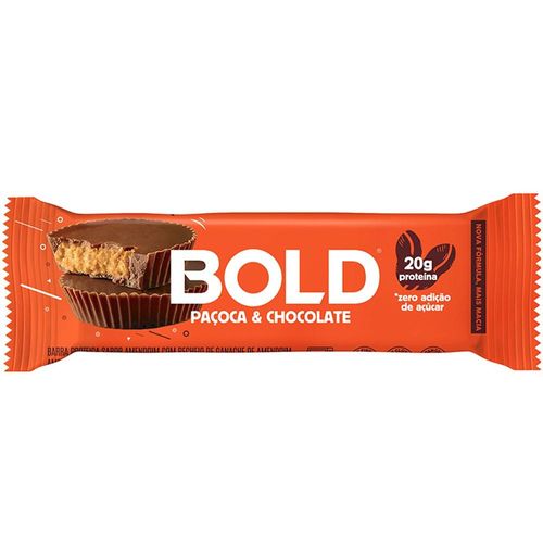 Barra de Proteína Bold Sabor Paçoca e Chocolate 60g