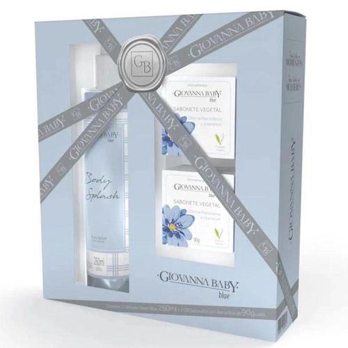Kit Giovanna Baby Blue com Body Splash 260ml + 2 Sabonetes em Barra 90g