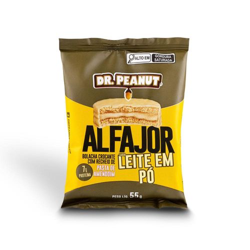 Alfajor Dr. Peanut Leite em Pó Zero Açúcar 55g