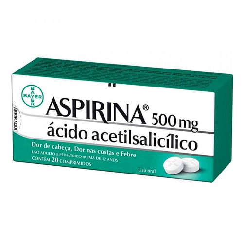 Aspirina 500mg com 20 Comprimidos