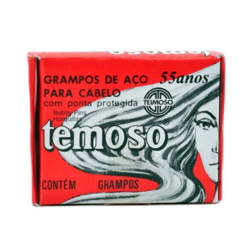 Grampos para Cabelos Temoso Preta com 100 Unidades