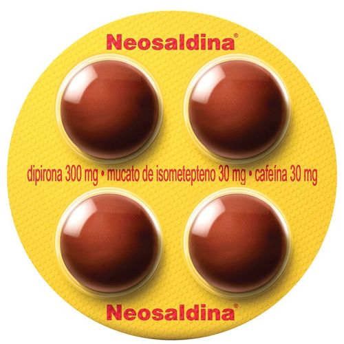 Neosaldina 30mg + 300mg + 30mg com 4 Drágeas