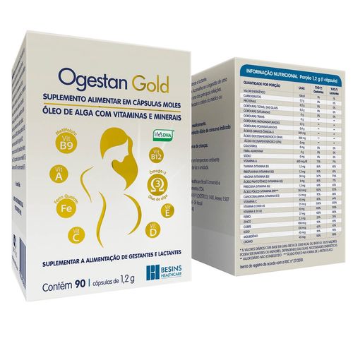 Ogestan Gold Besins Healthcare com 90 Cápsulas com 1,2g