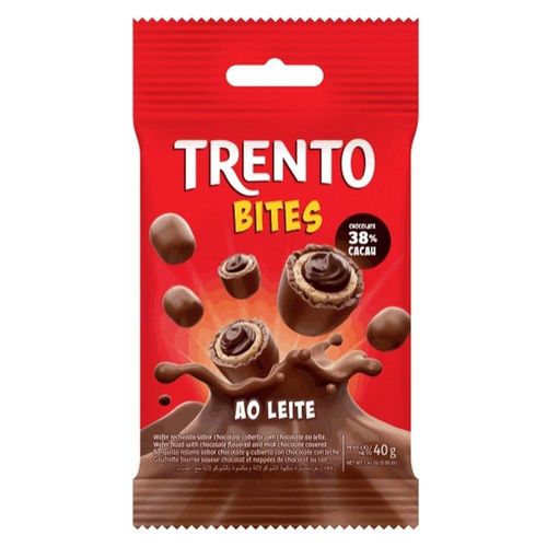 Wafers com Chocolate Trento Bites Sabor ao Leite 40g