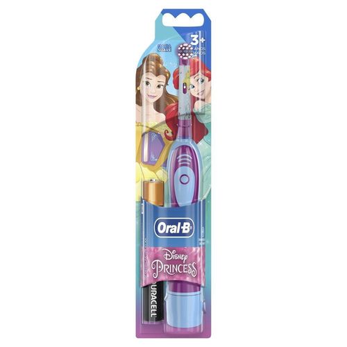 Escova de Dente Elétrica Oral-B 3 Anos+ Disney Princesas com 1 Unidade + 2 Pilhas AA