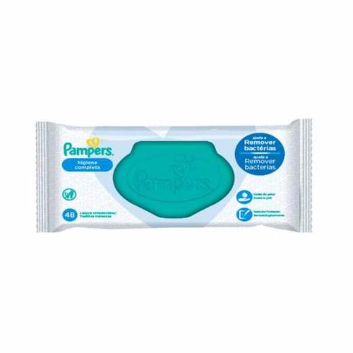 Lenços Umedecidos Pampers Higiene Completa com 48 Unidades