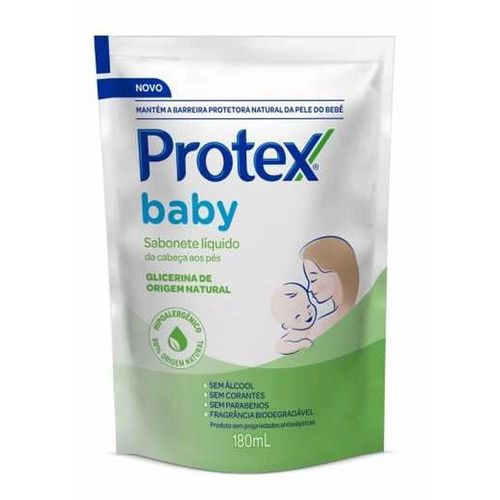 Protex Baby Sabonete Líquido da Cabeça aos Pés Glicerina Refil 180ml