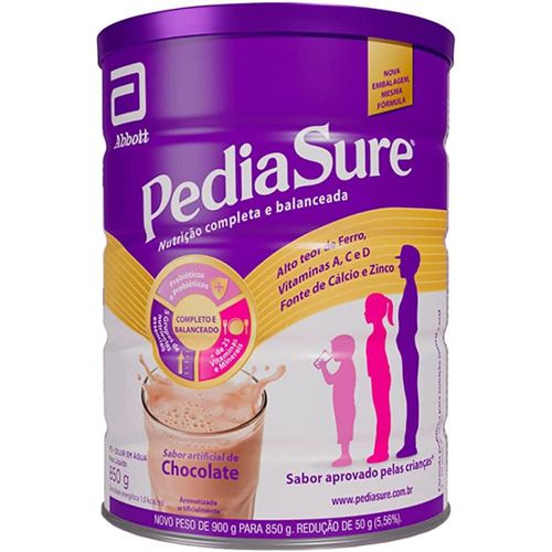 Suplemento Alimentar Infantil em Pó Pediasure Sabor Chocolate 850g