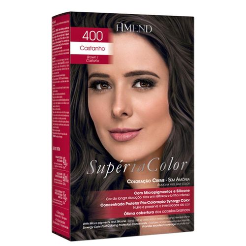 Tonalizante Amend Supéria Color N° 400 Castanho com 1 Unidade