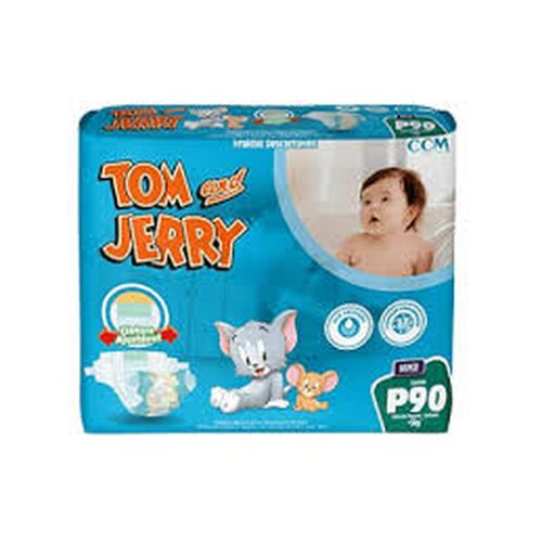 Fralda Infantil Tom e Jerry Hiper Tamanho P com 90 Unidades