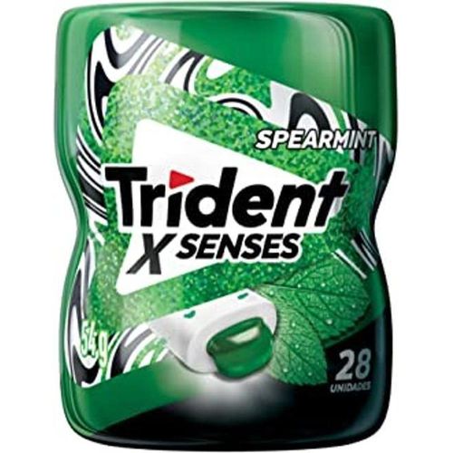 Display Gomas de Mascar Xsenses Spearmint Sem Açucar Trident com 28 Unidades com 54g