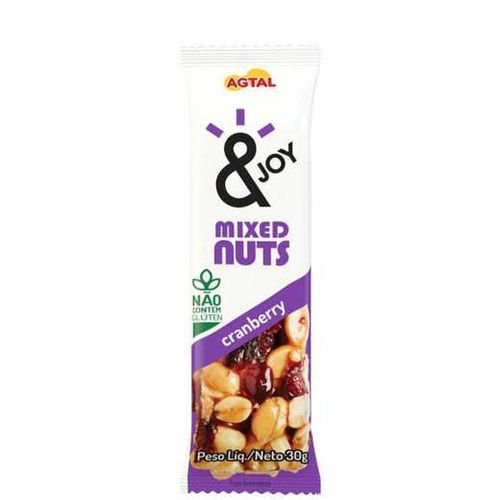 Barra de Cereal Mixed Nuts Agtal Sabor Cranberry 30g