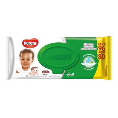 Toalha Umedecida Disney Baby Huggies Max Clean Pacote Embalagem Econômica com 96 Unidades