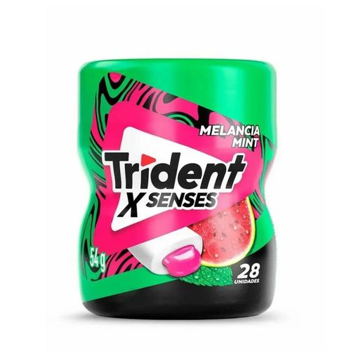 Goma de Mascar Trident X Senses Melancia Mint 54g com 28 Unidades