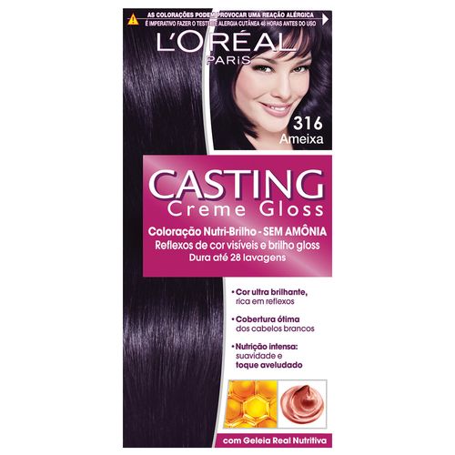 Coloração Permanente L'Oréal Casting Creme Gloss N° 316 Ameixa com 1 Unidade