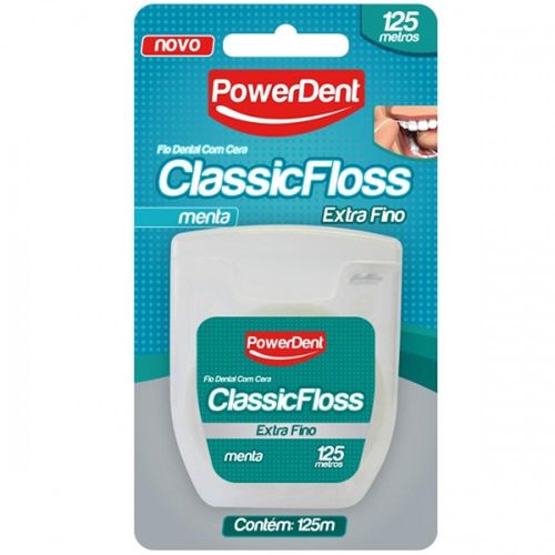 Fio Dental Powerdent Extra Fino 125m com 1 Unidade