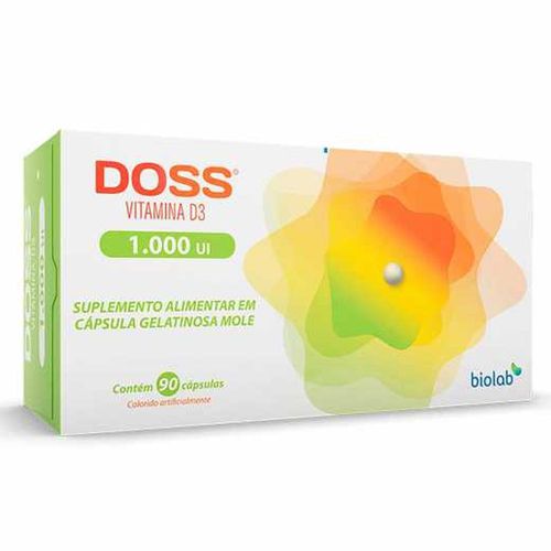 Vitamina D 1.000UI Doss Biolab Sanus Sanus com 90 Cápsulas