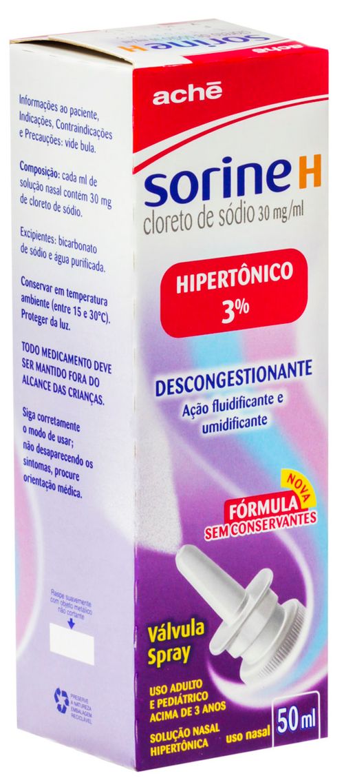 Sorine H 30mg/ml Solução Nasal Frasco Spray 50ml