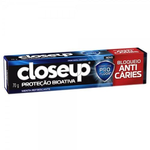 Creme Dental CloseUp Proteção Bioativa Bloqueio Anticáries 70g