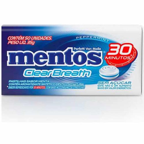 Balas Clear Breath Peppermint Mentos 35g
