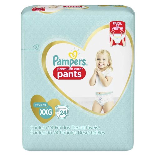 Fraldas Descartáveis Pampers Pants Premium Care Tamanho XXG com 24 Unidades