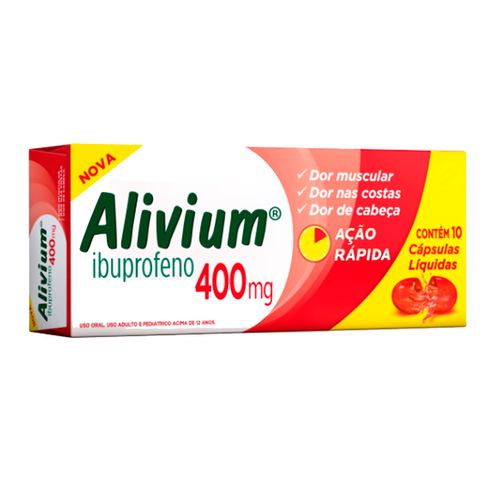 Alivium 400mg com 10 Cápsulas Moles