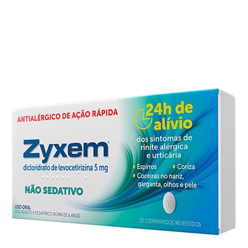 Zyxem 5mg com 10 Comprimidos Revestidos