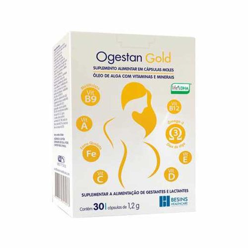 Suplemento Alimentar Ogestan Gold com 30 Cápsulas com 1,2g