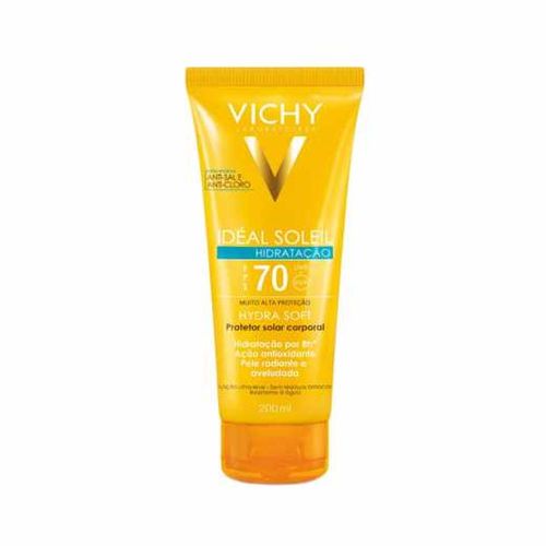 Protetor Solar FPS 70 Vichy Idéal Soleil Hydrasoft 200ml