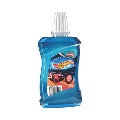 Enxaguante Bucal Infantil sem Álcool Condor Hot Wheels Sabor Tutti-Frutti 250ml
