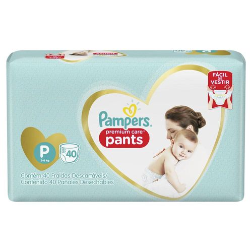 Fralda Pampers Pants Premium Care Tamanho P com 40 Unidades