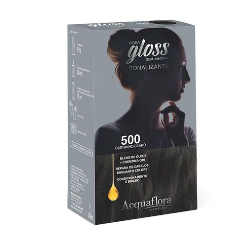Kit Hidra Gloss Creme Tonalizante 5.0 Castanho Claro com 1 Unidade