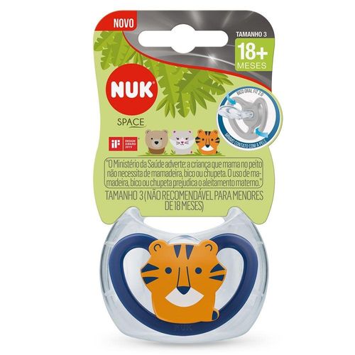 Chupeta Nuk Space 18 Meses+ Tamanho 3 Boy com 1 Unidade