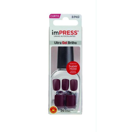 Kiss New York Impress Matte Color Sexy Lady Unhas Postiças com 24 Unidades