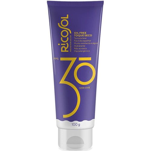 Protetor Solar FPS 30 Vegano Ricosol Toque Seco Oil Free 100g