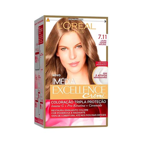 Tintura Imédia Excellence N° 7.11 Louro Cendre Natural com 1 Unidade
