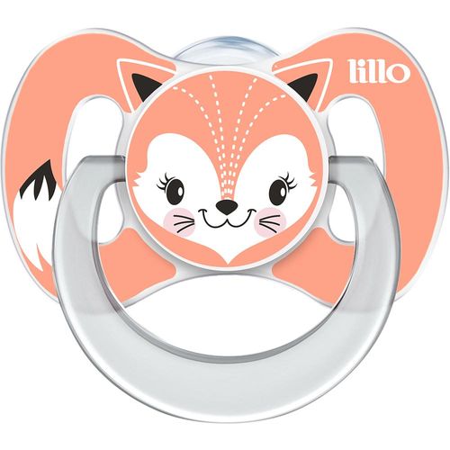 Chupeta Lillo Funny Animais Tamanho 1 Silicone Anatômico Raposa com 1 Unidade