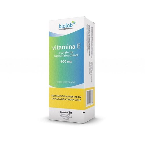Vitamina E 400mg Biolab Sanus com 30 Cápsulas