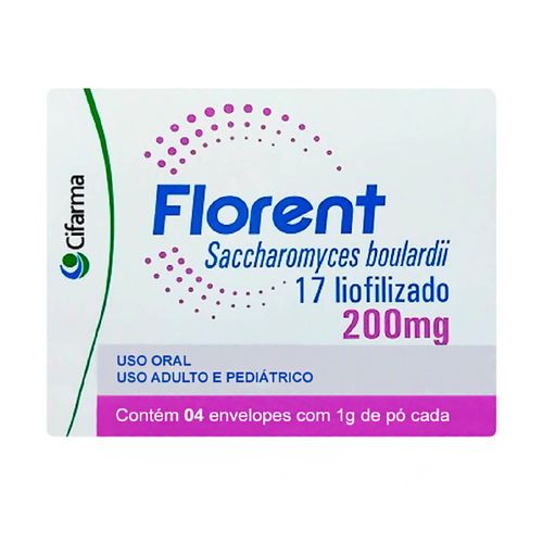 Florent 200mg/g Pó para Suspensão de Uso Oral com 4 Sachês com 1g