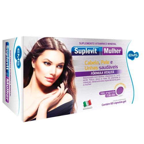 Suplemento Vitamínico Mineral Suplevit Mulher com 60 Cápsulas Gel