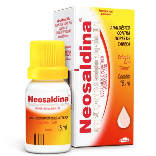 Neosaldina 50mg + 300mg + 30mg Solução de Uso Oral Frasco Gotejador 15ml