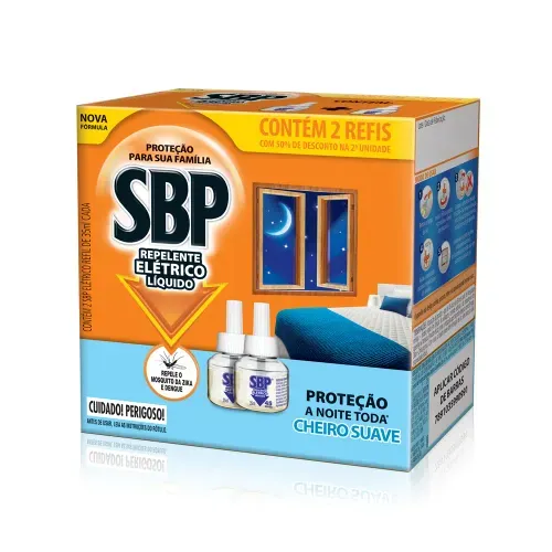 Refil para Repelente de Tomada SBP Cheiro Suave com 2 Unidades com 35ml