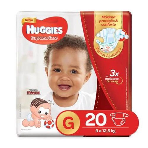 Fralda Huggies Supreme Care G Jumbo com 20 Unidades