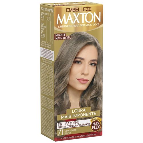 Tintura Maxton N° 7.1 Louro Cinza Médio com 1 Unidade