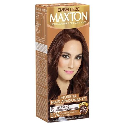 Tintura Maxton N° 5.74 Chocolate Intenso Acobreado com 1 Unidade
