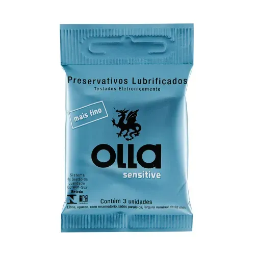 Preservativo Olla Sensitive com 3 Unidades