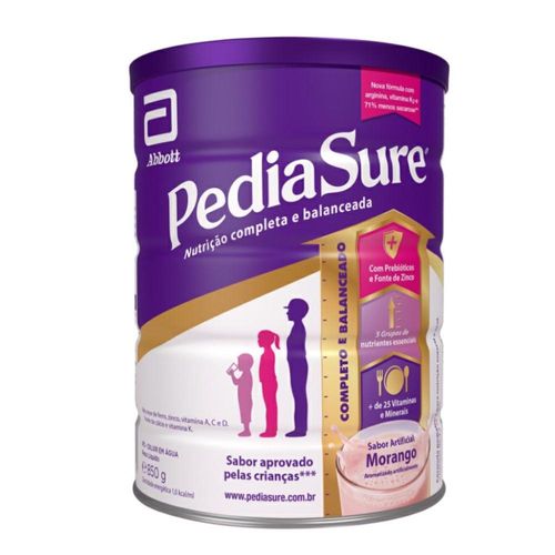 Suplemento Infantil Pediasure Sabor Morango 850g