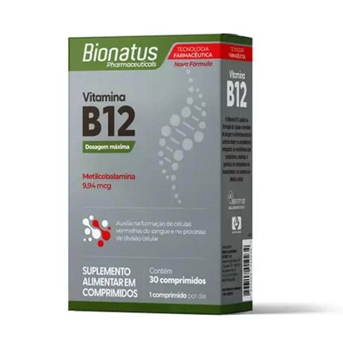 Vitamina B12 9,94mcg Bionatus com 30 Comprimidos
