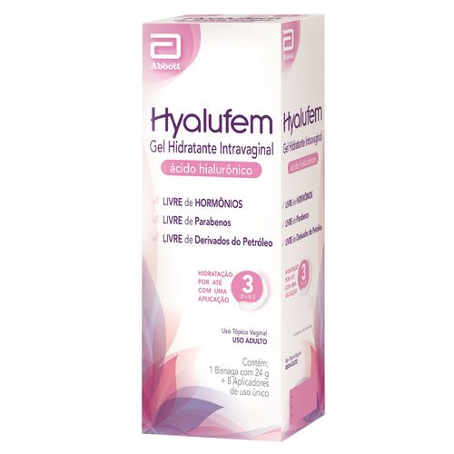 Hyalufem com 8 Aplicadores Gel de Uso Ginecológico 24g