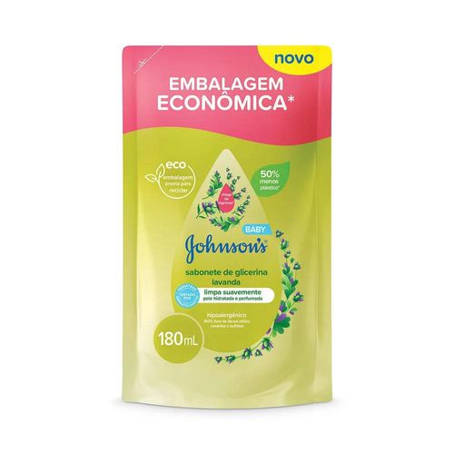 Refil Sabonete Líquido de Glicerina Johnson's Baby Lavanda 180ml
